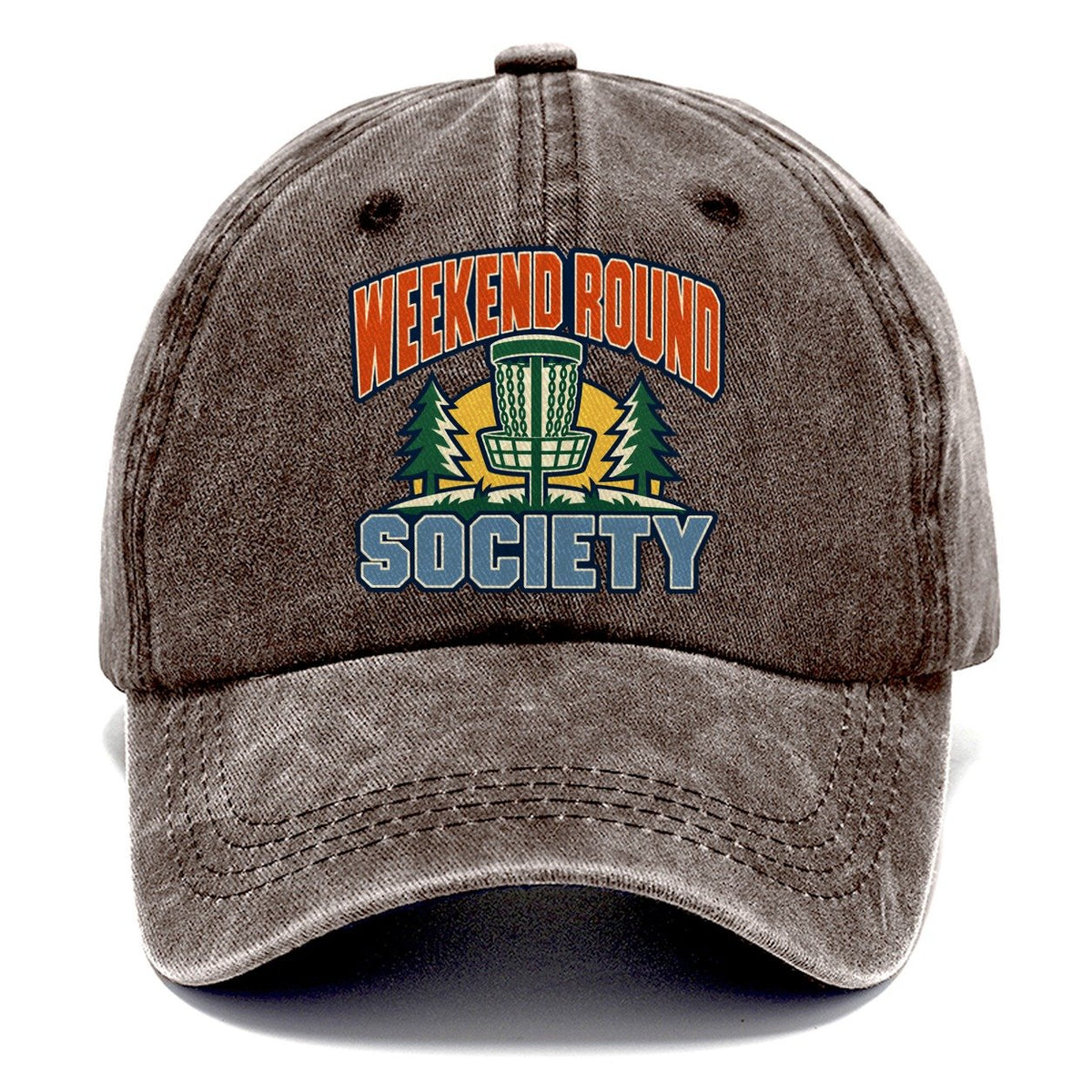 Weekend Round Society Disc Golf Classic Cap – Brown