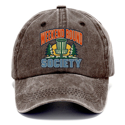 Weekend Round Society Disc Golf Classic Cap – Brown