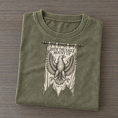 Doth The Eagle Mount Up Beast And Banner Vintage T-shirt – Army Green