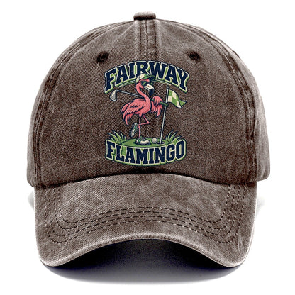 Fairway Flamingo Golf Life Classic Cap – Brown