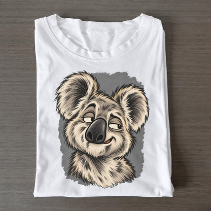 Koala Expressive Portrait Wild Grin Gallery Classic T-shirt – White