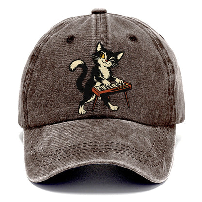 Black Cat Night Pianist Sundown Familiars Classic Cap – Brown
