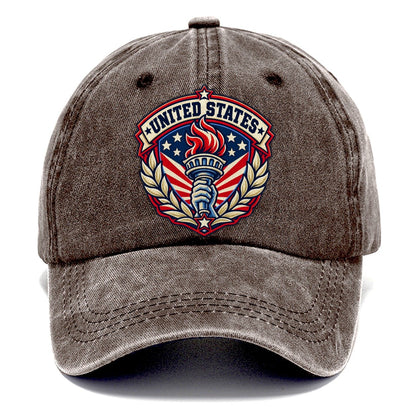United States Retro Badge Country Logos Classic Cap – Brown