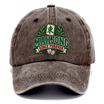 Mahjong Since Forever Mahjong Game Night Classic Cap – Brown