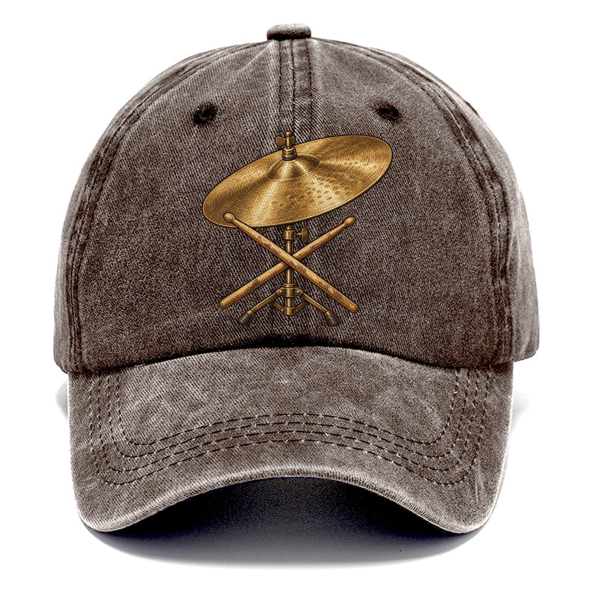 Ride Cymbal And Sticks Fan Favorites Classic Cap – Brown