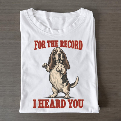 Basset Hound Dog Declarations Classic T-shirt – White