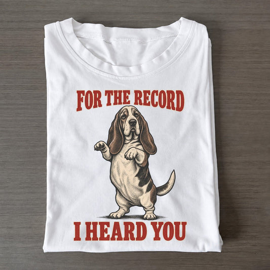 Basset Hound Dog Declarations Classic T-shirt – White