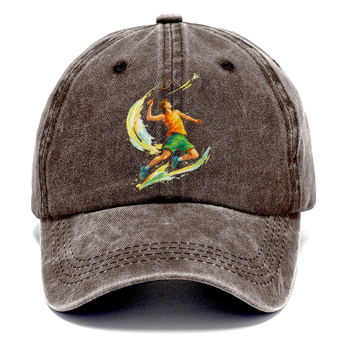 Tennis Player Perfect Serve Classic Cap – Brown