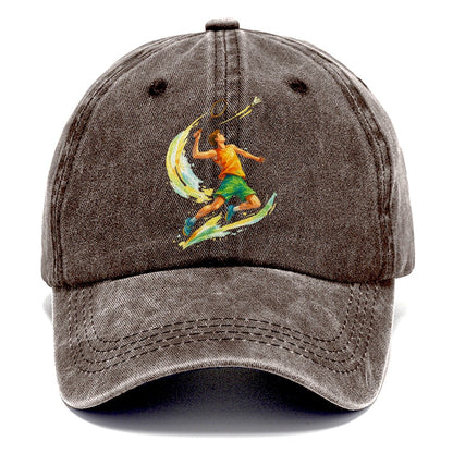 Tennis Player Perfect Serve Classic Cap – Brown