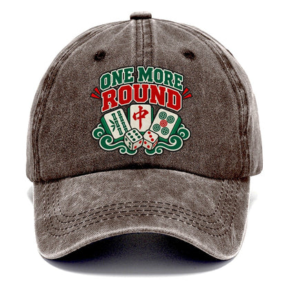One More Round Mahjong Game Night Classic Cap – Brown