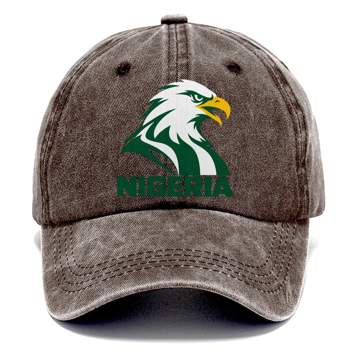 Nigeria Retro Badge Classic Cap – Brown