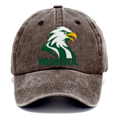 Nigeria Retro Badge Classic Cap – Brown