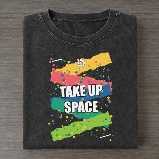 Take Up Space Colorburst Uplift Vintage T-shirt – Black