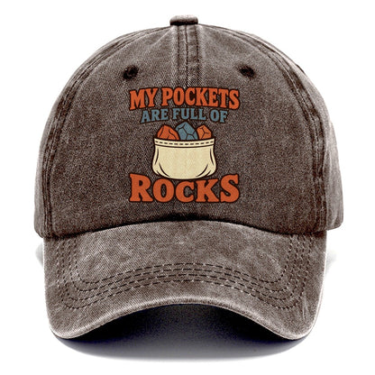 Overfilled Rock Pockets Rocks And Minerals Classic Cap – Brown