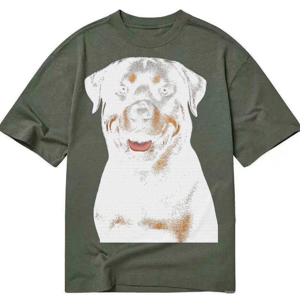 Rottweiler Powerful Guardian Classic T-shirt – Army Green
