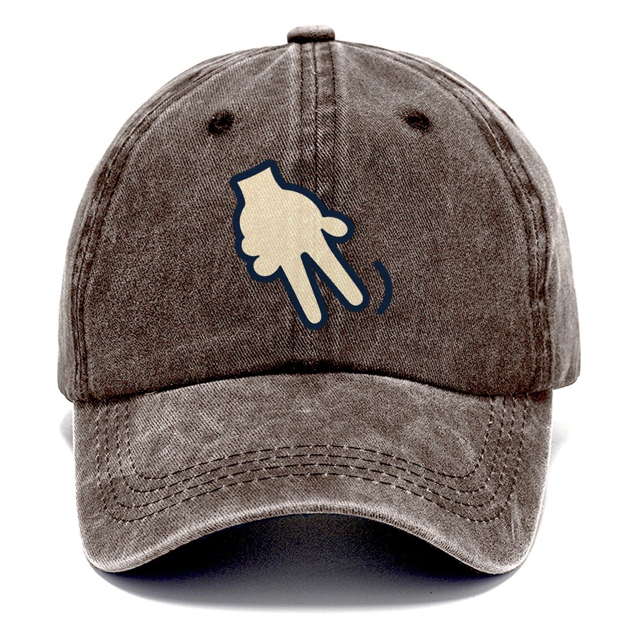 Doubles Hand Signal Behind Back Tennis Match Rituals Classic Cap – Brown