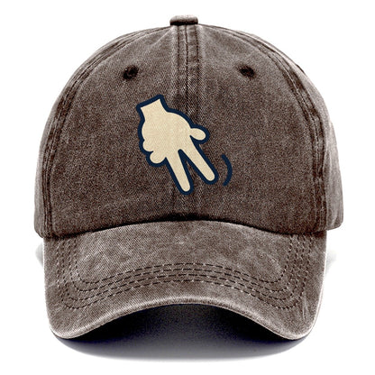 Doubles Hand Signal Behind Back Tennis Match Rituals Classic Cap – Brown