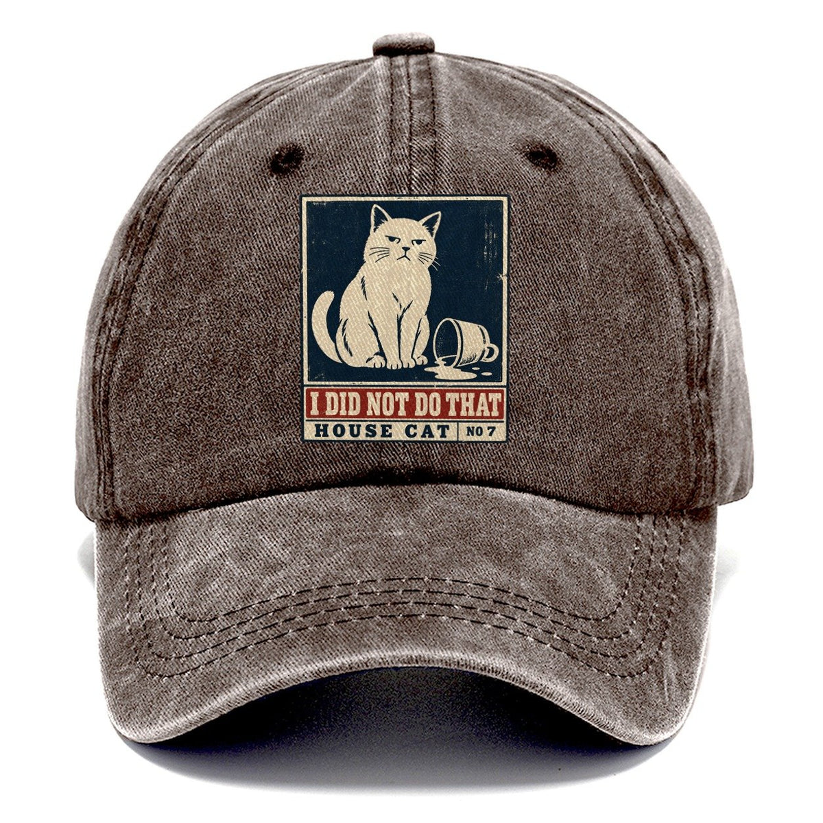 I Did Not Do That Neko Says No Classic Cap – Brown
