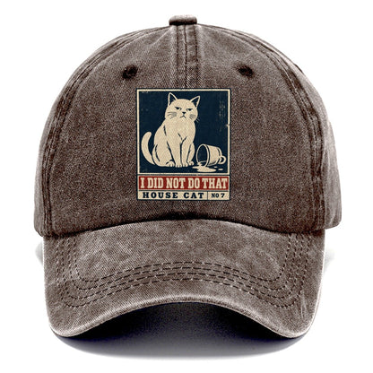 I Did Not Do That Neko Says No Classic Cap – Brown