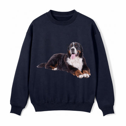 Bernese Mountain Dog Fleece Sweatshirt – Navy Blue