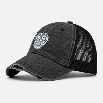Don't Let the Old Man In Line Art Washed Trucker Hat – Black