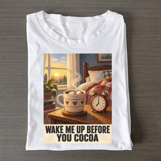Wake Me Up Before You Cocoa Painted Pop Culture Pun Classic T-shirt – White