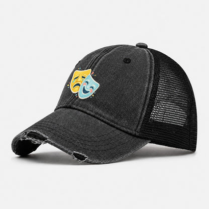 Black Labrador Portrait Washed Trucker Hat – Black