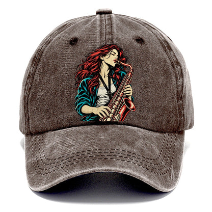 Red-Haired Saxophonist Classic Cap – Brown