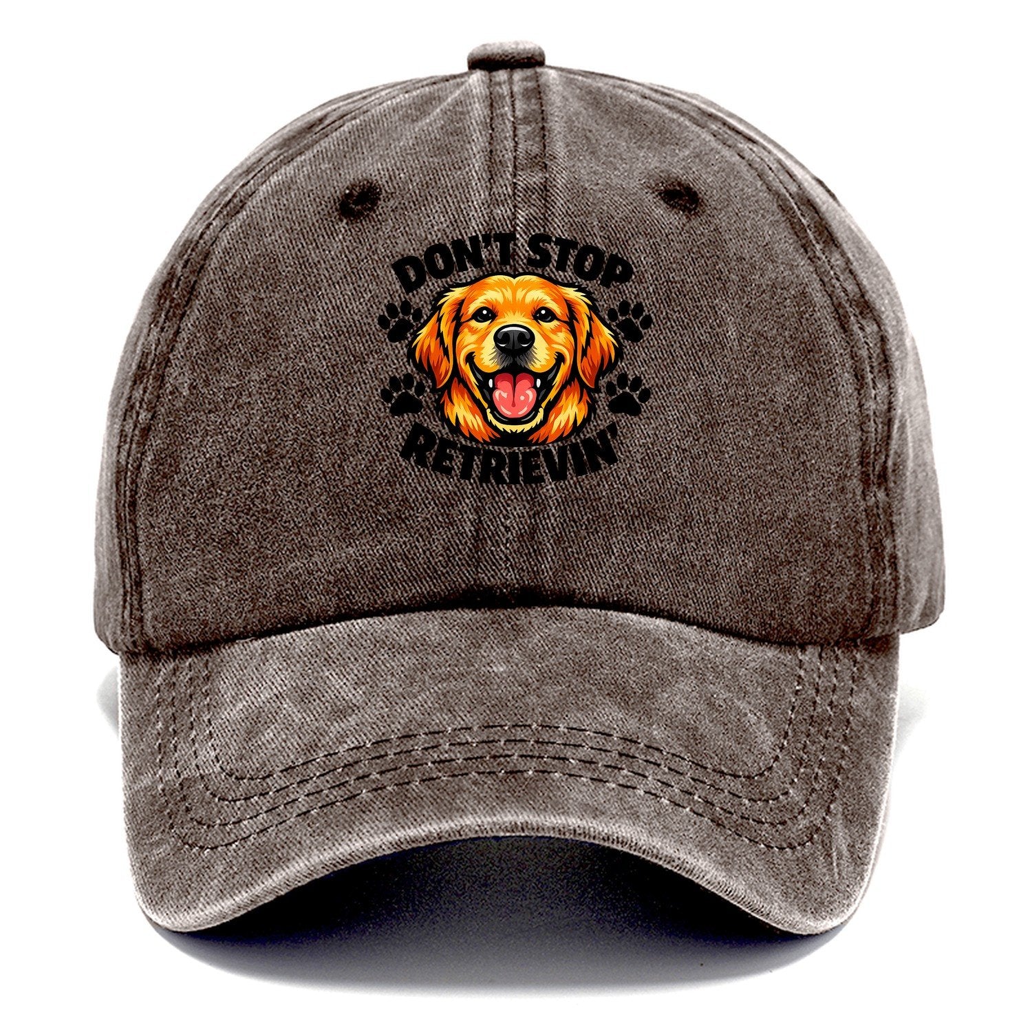 Don’T Stop Retrievin’ Golden Retriever Classic Cap – Brown