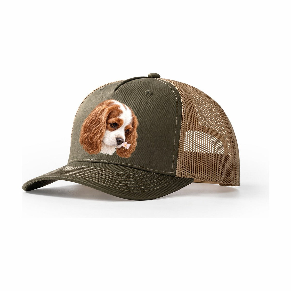 Cavalier Petal Greeting Pastimes Companions Trucker Hat – Olive Khaki