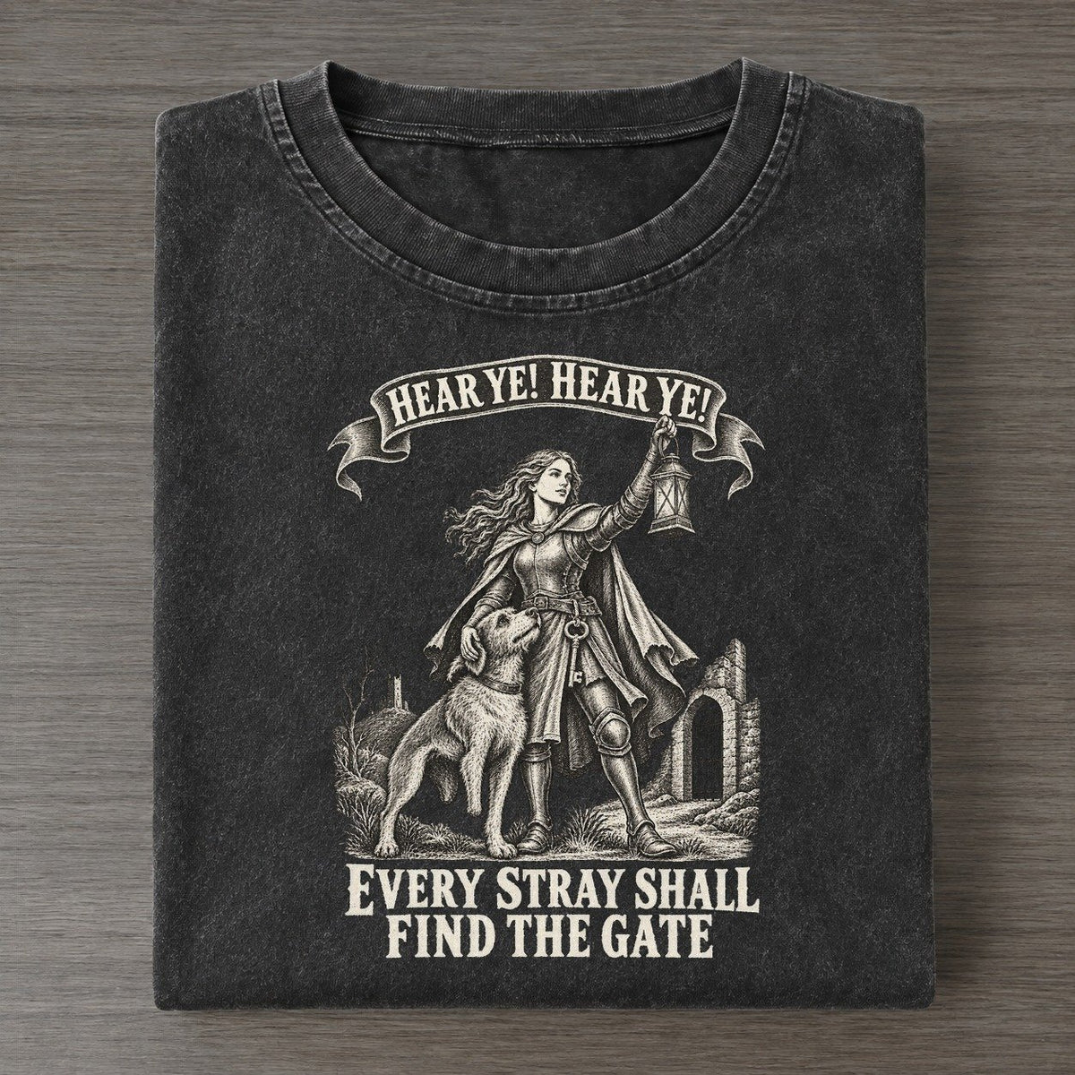 The Rescue Keeper And The Three Legged Hound Royal Decree Vintage T-shirt – Black
