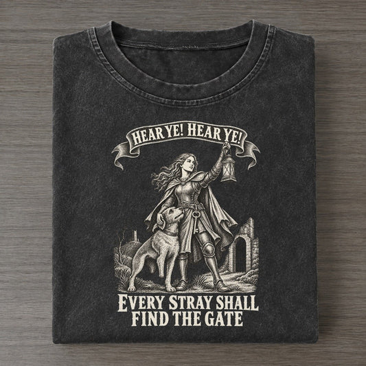 The Rescue Keeper And The Three Legged Hound Royal Decree Vintage T-shirt – Black