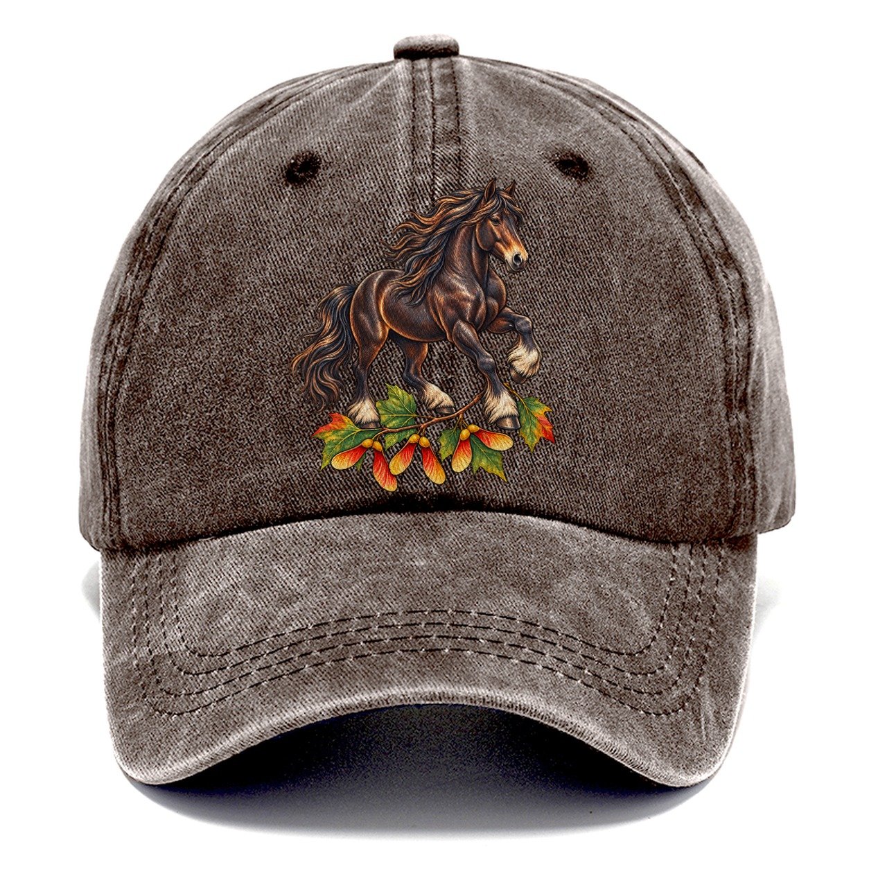 Canadian Horse And Sugar Maple Samaras Canada Cultural Icons Classic Cap – Brown