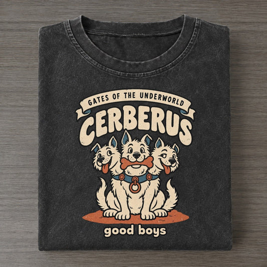 Cerberus Olympus Gift Shop Vintage T-shirt – Black