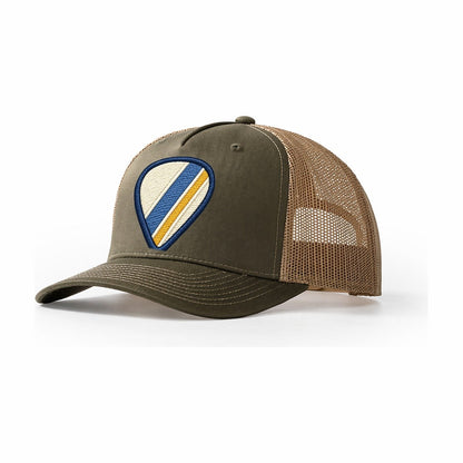 Guitar Pick Tiny Solo Marks Trucker Hat – Olive Khaki