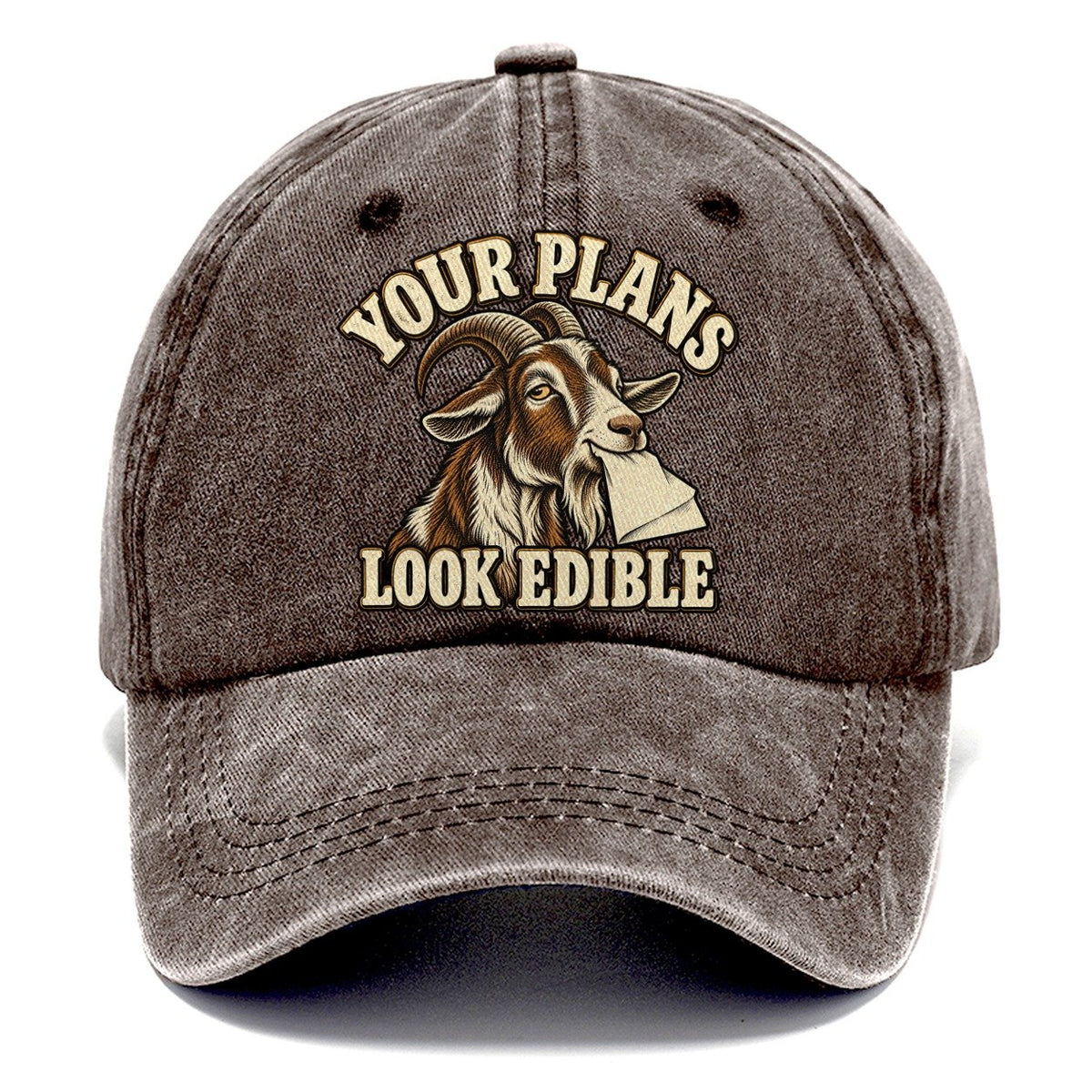 Goat Edible Plans Character Club Classic Cap – Brown