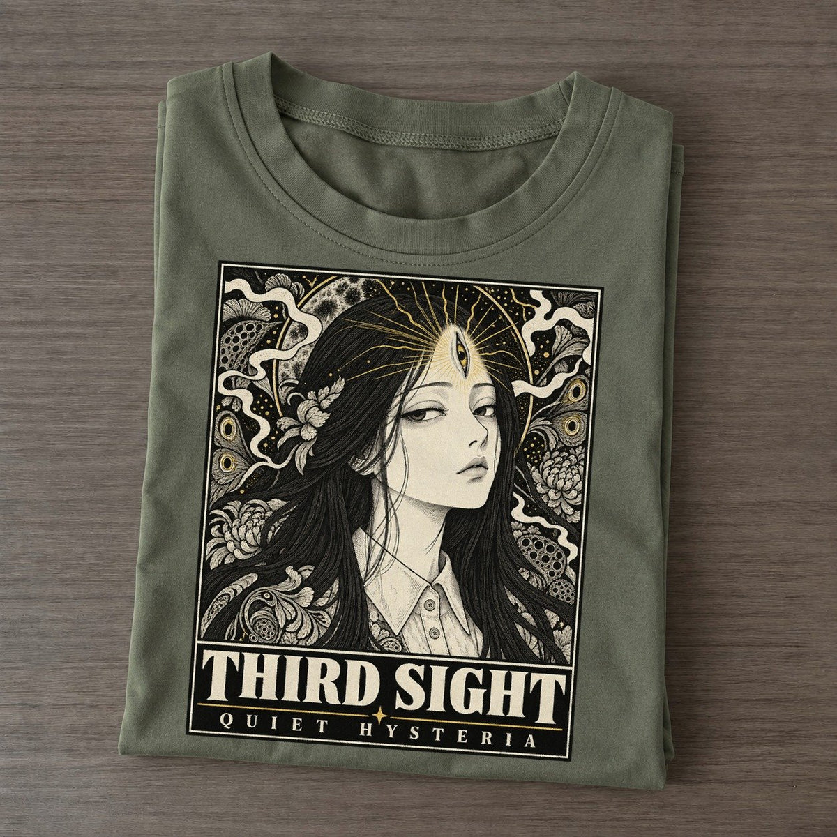 Third Sight Quiet Hysteria Classic T-shirt – Army Green