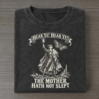 The Sleepless Mother And The Moth Royal Decree Vintage T-shirt – Black