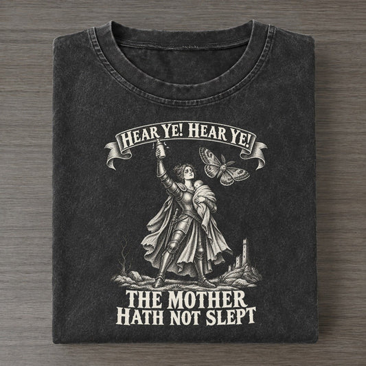The Sleepless Mother And The Moth Royal Decree Vintage T-shirt – Black