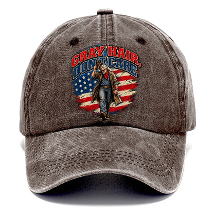 Gray Hair Don T Care Old Man Strong Classic Cap – Brown
