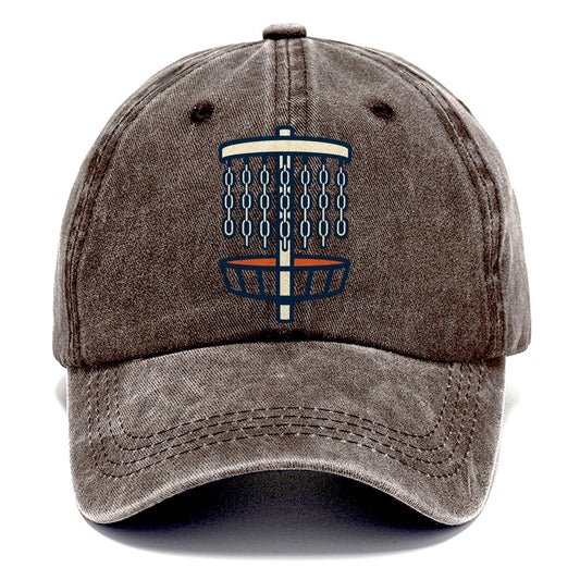 Chain Link Silhouette Disc Golf Classic Cap – Brown