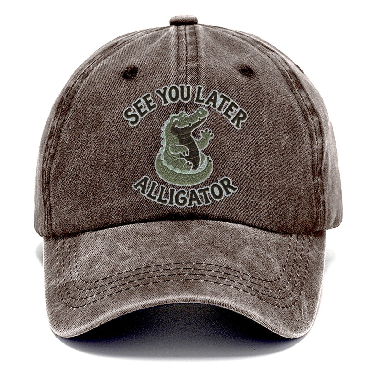 Alligator Animal Puns Classic Cap – Brown