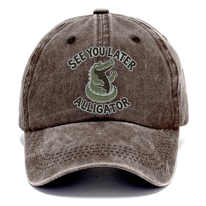 Alligator Animal Puns Classic Cap – Brown