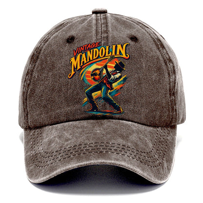 Vintage Mandolin Music Instruments Classic Cap – Brown