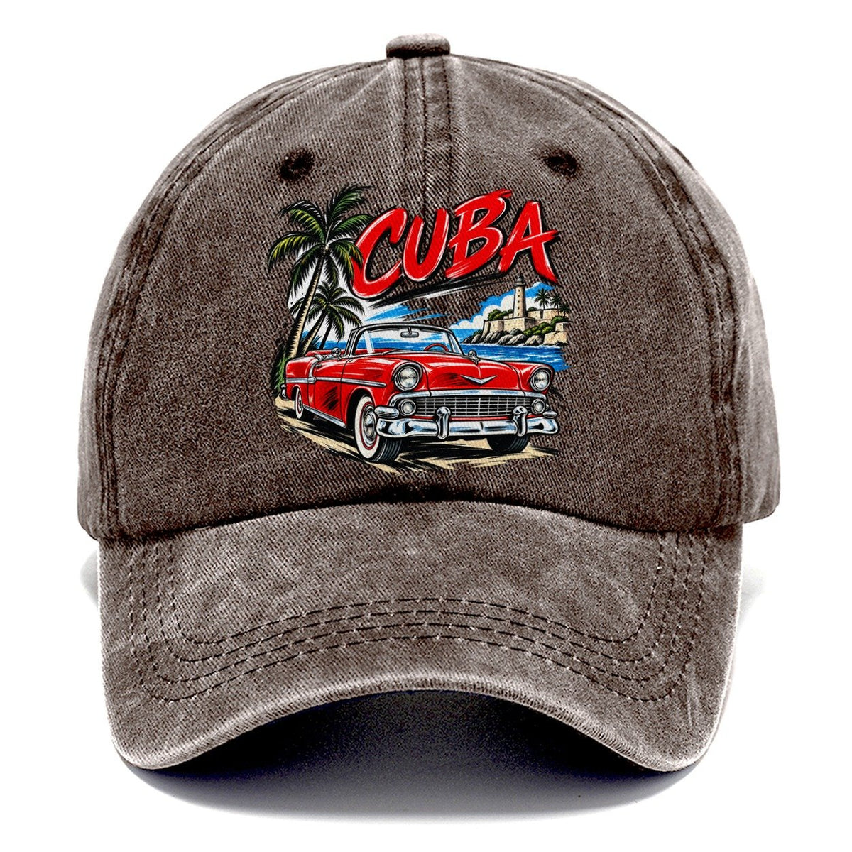 Cuba Expressive Ink Badge Classic Cap – Brown