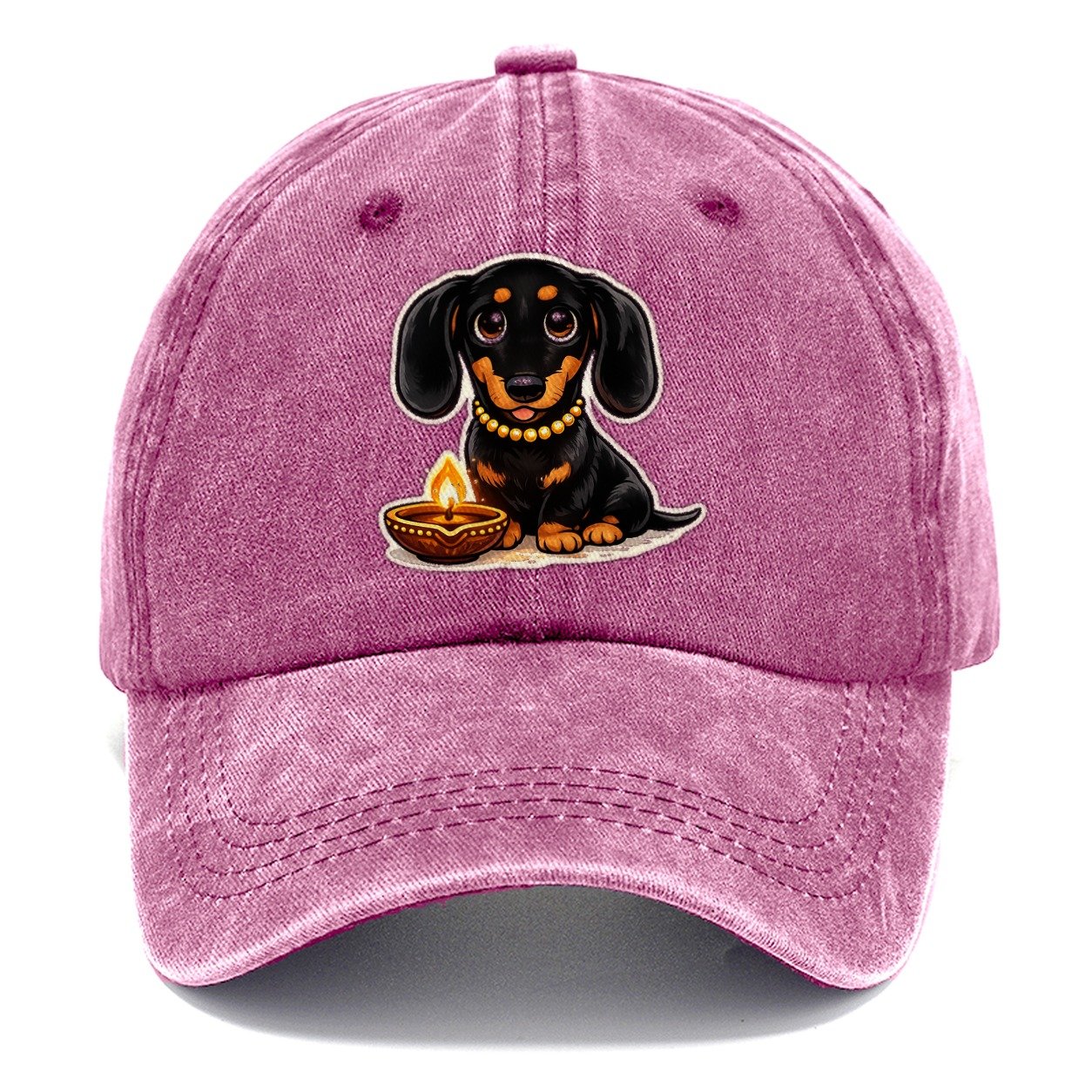 Dachshund Diwali Celebration Classic Cap – Dusty Rose