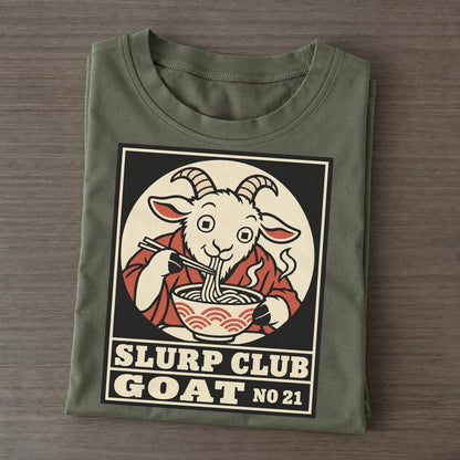 Goat Anything Slurp Club Classic T-shirt – Army Green