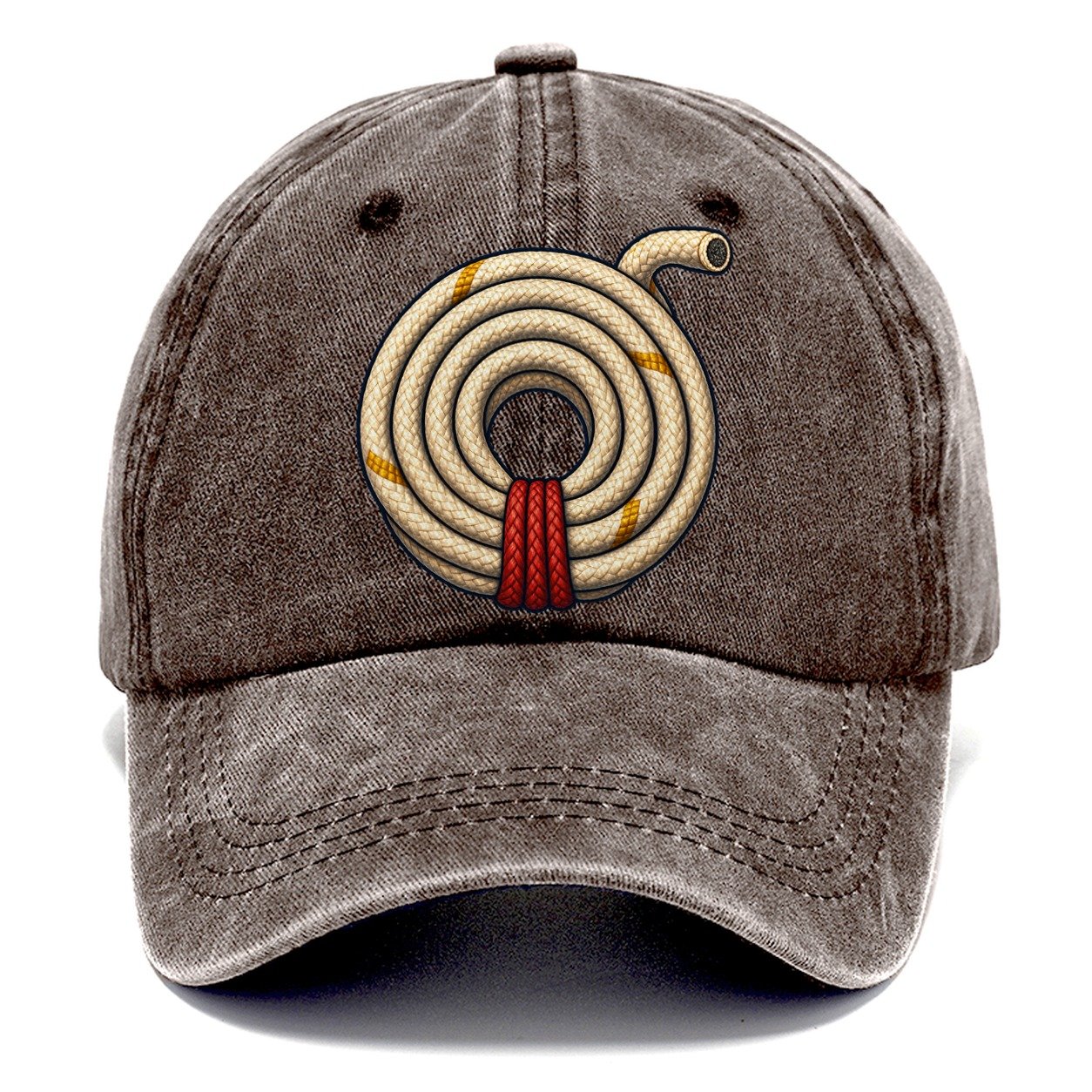 Coiled Climbing Rope Rock Climbing Classic Cap – Brown
