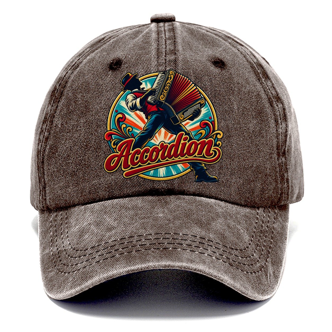 Accordion Crest Music Instruments Classic Cap – Brown