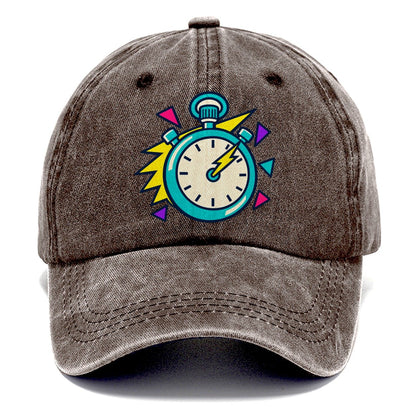 Lightning Stopwatch 90S Running Clubs Classic Cap – Brown